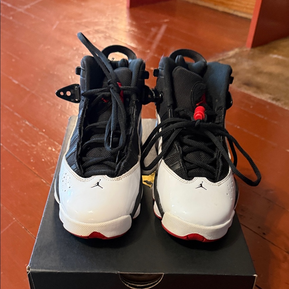 Jordan Kids Sneakers Black White Red